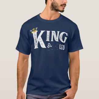 T-shirt Panneau Zodiac Leo Équipe Normale King Leo Zodiac 