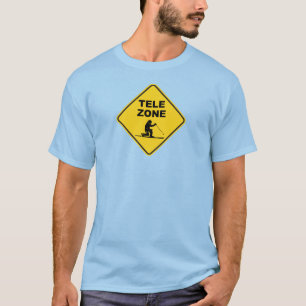 T-shirt Panneau Zone de ski de télémark