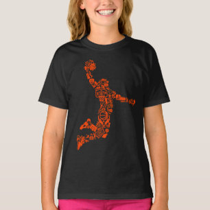 T-shirt Panneaux de basket-ball Symbole Slam The Ball Fill