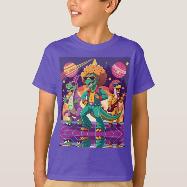 T-shirt Panneaux de mousse Dinosaur Disco (Devant)