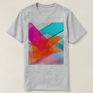 T-shirt Panneaux de verre géométriques modernes néon brill