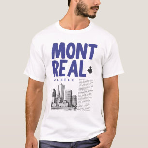 T-shirt panorama de Montréal Québec Canada 