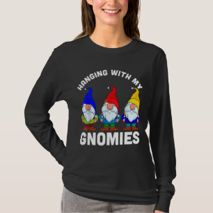 T-shirt Panser Avec Mes Gnomies Jardin De Noël Gnome Cos