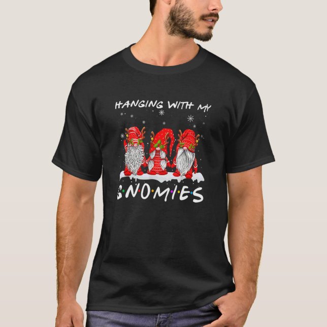 T-shirt Panser Avec Mes Gnomies Pajamas De Noël Gnome Fr (Devant)
