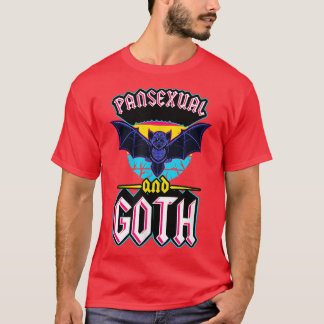 T-shirt Panseual And Goth Gothic Emo Bat Pride LGBTQ Hallo