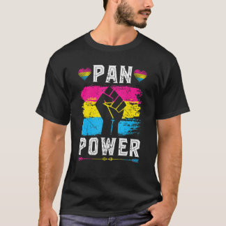 T-shirt Pansexual Pride Pan Power Pansexualité Vintage