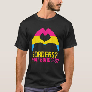 T-shirt Pansexuel Sans Frontières Amour Coeur Pansexuel Dr