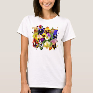 T-shirt Pansy Patchwork