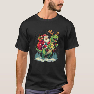 T-shirt Pantalon de pyjama avec lumières de Noël Santa che
