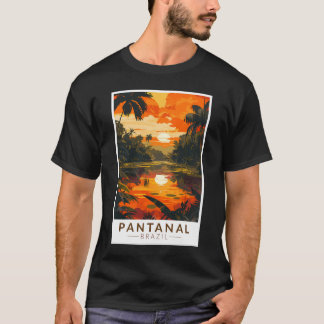T-shirt Pantanal Brésil Sunset Travel Art Vintage