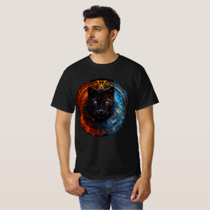T-shirt Panthère céleste – Art mandala de feu et de glace