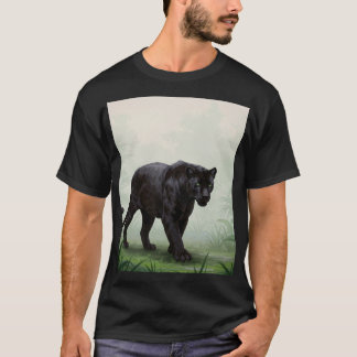T-shirt Panthère majestueuse dans la forêt de Misty
