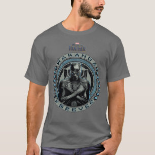 T-shirt Panthère noire   Badge Wakanda Forever