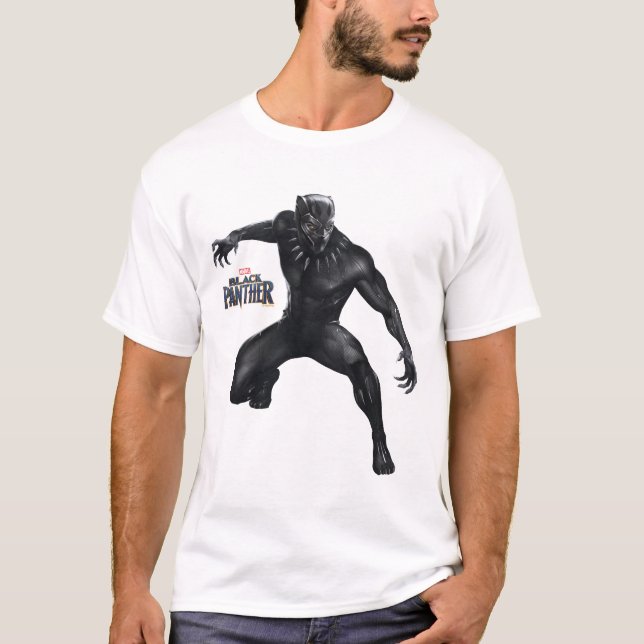 T-shirt Panthère noire | Costume Vibranium Black Panther (Devant)