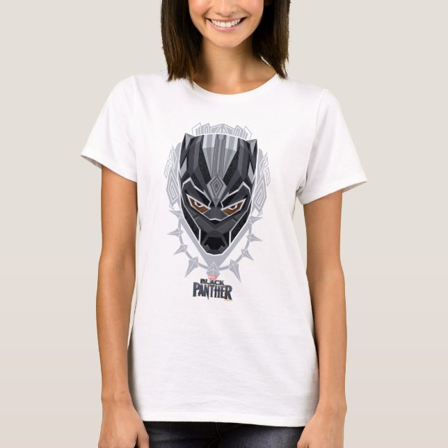 T-shirt Panthère noire | Emblème de tête de panthère noire (Devant)