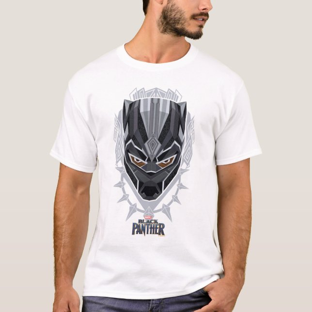 T-shirt Panthère noire | Emblème de tête de panthère noire (Devant)