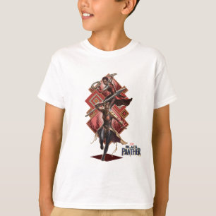T-shirt Panthère noire   Nakia & Okoye Wakandan Graphic
