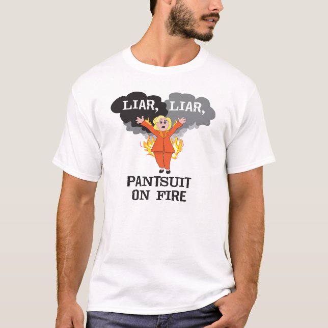 T-shirt Pantsuit sur le feu (Devant)