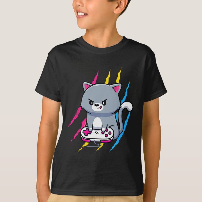 T-shirt Panual Gaymer Geek Pride Lgbt Video Game Lover Gif (Devant)