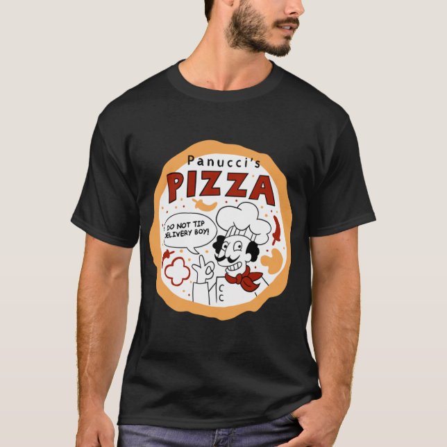 T-shirt Panuccis pizza retro (Devant)