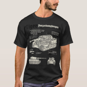 T-shirt Panzer de réservoir de tigre Modèle de la deuxième