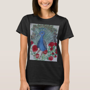 T-shirt Paon amour rose