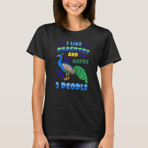 T-shirt Paon Peacock Plumes d'oiseaux Jardin d'animaux ble