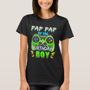 T-shirt Pap Pap du garçon d'anniversaire correspondant vid