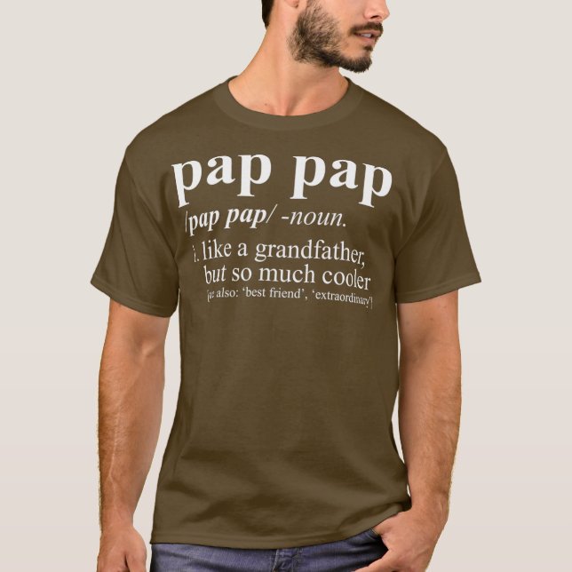 T-shirt Pap Pap Like a Grand-père Dictionnaire Terme (Devant)