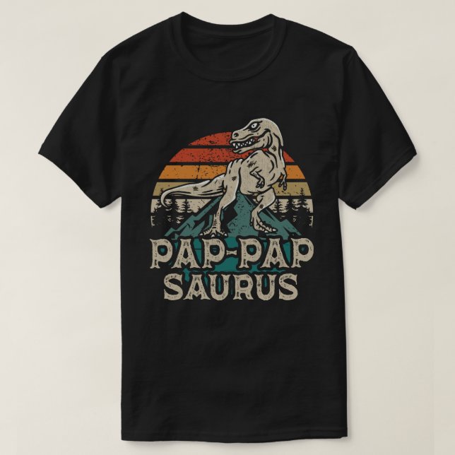 T-shirt Pap-papSaurus Dinosaur Grandpa Saurus Father's Day (Design devant)