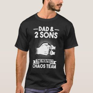 T-shirt Papa & 2 Fils L'équipe de Chaos Parfait Papa