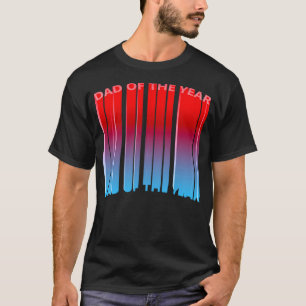 T-shirt Papa 3D épique du gradient d'année