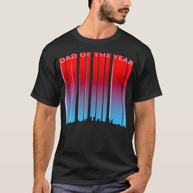 T-shirt Papa 3D épique du gradient d'année (Devant)