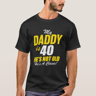 T-shirt Papa 40e anniversaire Classique Papa 40