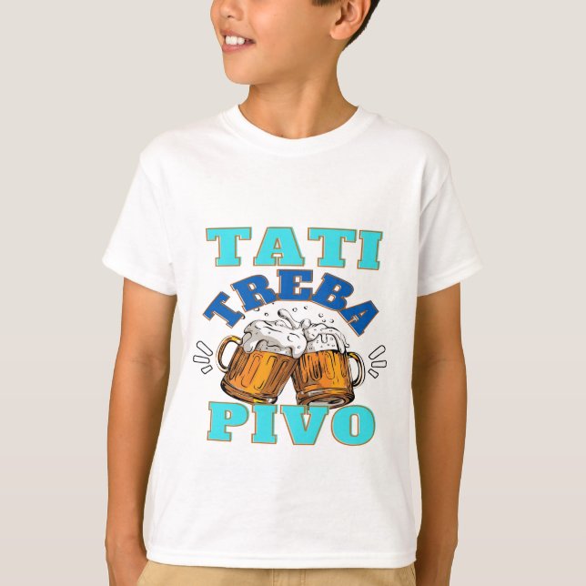 T-shirt Papa a besoin de bière (Devant)