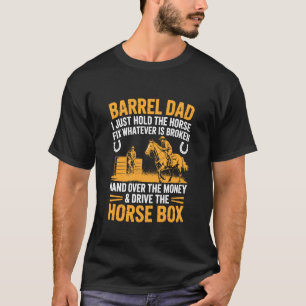 T-shirt Papa à cheval et papa de course de chevaux sur bar