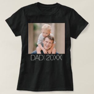 T-shirt Papa a établi une photo de script moderne