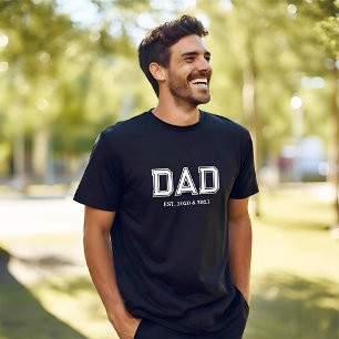 T-shirt Papa a établi une typographie simple moderne noire