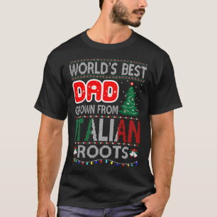T-shirt Papa a grandi des racines italiennes Noël laide Sw