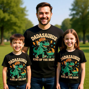T-shirt Papa-a-saurus Rex King, Dinosaure drôle