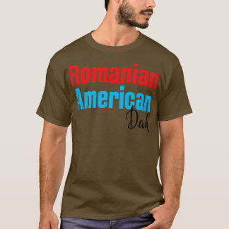 T-shirt Papa américain roumain 3