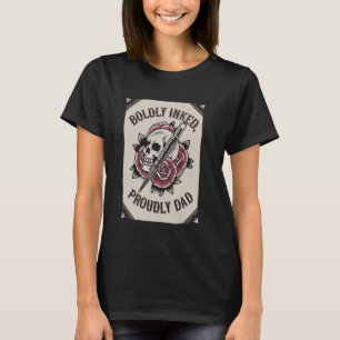 T-shirt Papa artiste tatoueur tatoué pistolets encre art t