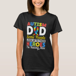 T-shirt Papa autiste élever mon fils ma fille héros de la