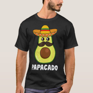 T-shirt Papa Avocat Guacamole Végétalien Papacado Sombrero