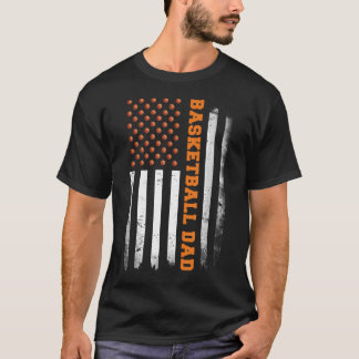 T-shirt Papa Basket Usa Drapeau Usa Basket