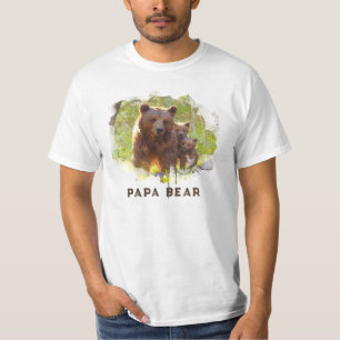 T-shirt *~* PAPA BEAR 2 Cubes Art Fête des pères Cadeau AP