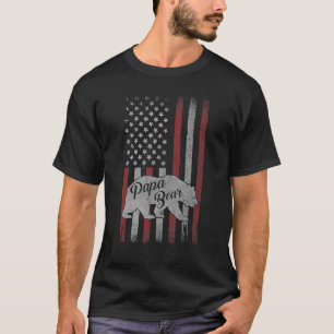 T-shirt Papa Bear Best Papa Fête des pères Père Pop Men