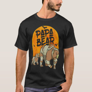 T-shirt Papa Bear Costume Halloween Mignonne maman Ours Pa
