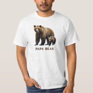 T-shirt *~* PAPA BEAR Cub Fête des pères cadeau AP86