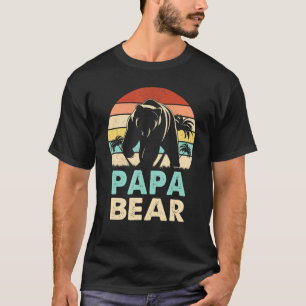 T-shirt Papa Bear Daddy Bear Famille Ours Correspondant Po
